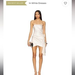 Chic Strapless Cream Mini Dress